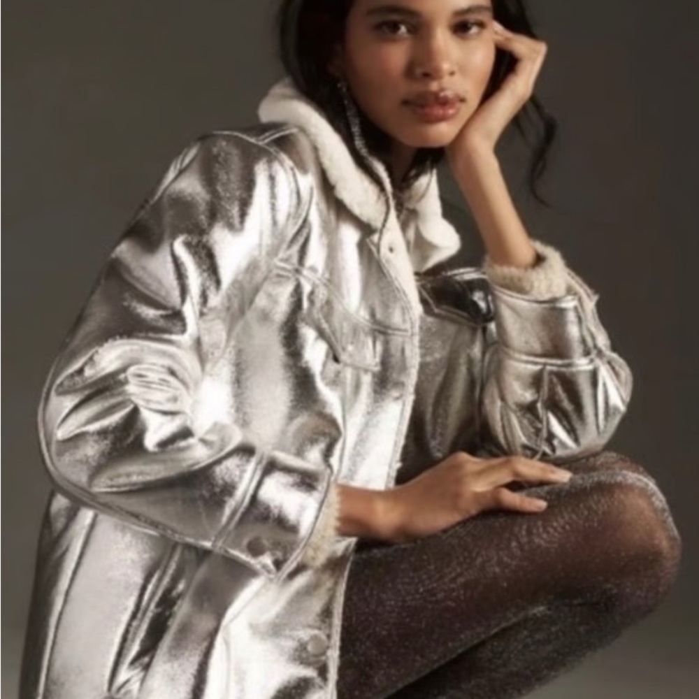 7 of all men kind - Silver Metallic Women's Coat